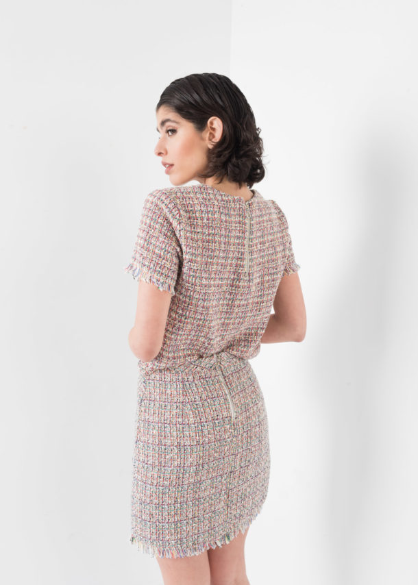 minifalda tweed colores de linú-crudo-36