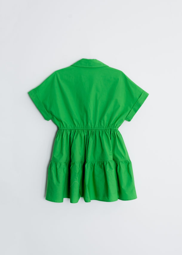 vestido popelin paneles-verde-l