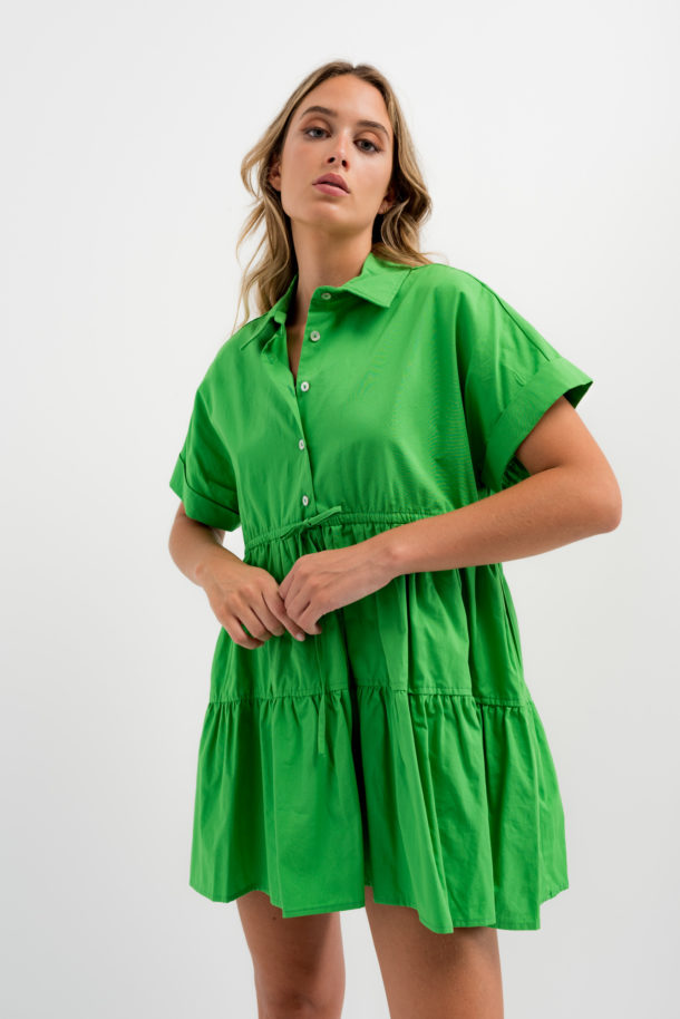 vestido popelin paneles-verde-s