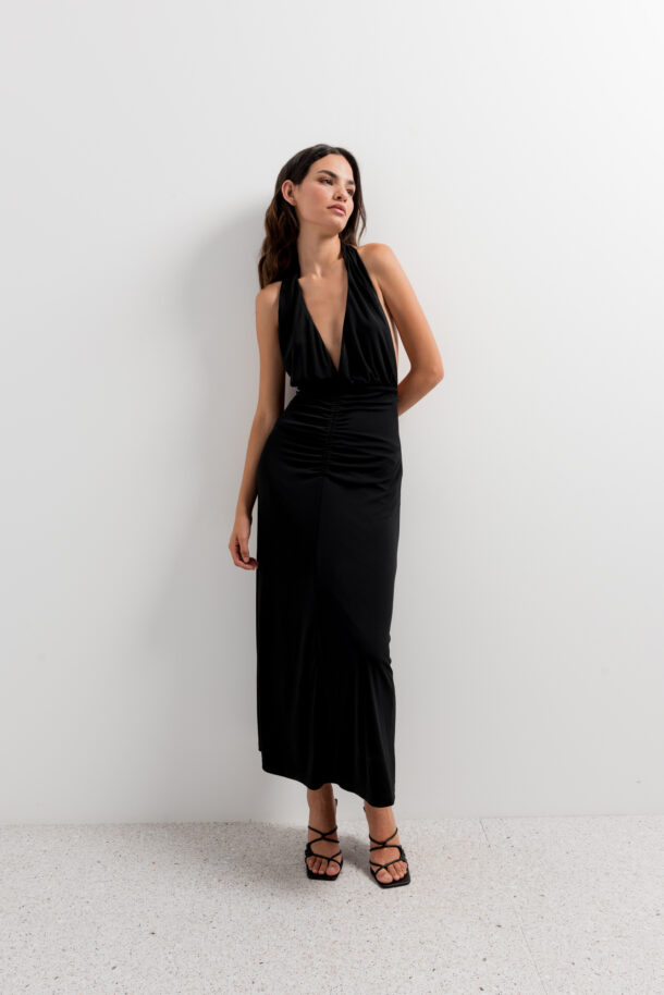 vestido largo halter-negro-m